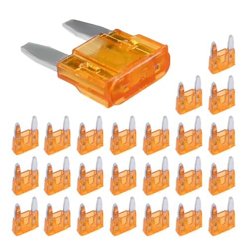 25 PCS 5 Amp Mini Car Fuses, 5A Automotive Blade Fuse Replacement, Auto Fuse Kit for Car RV Truck Motorcycle SUV Boat - color: 5A