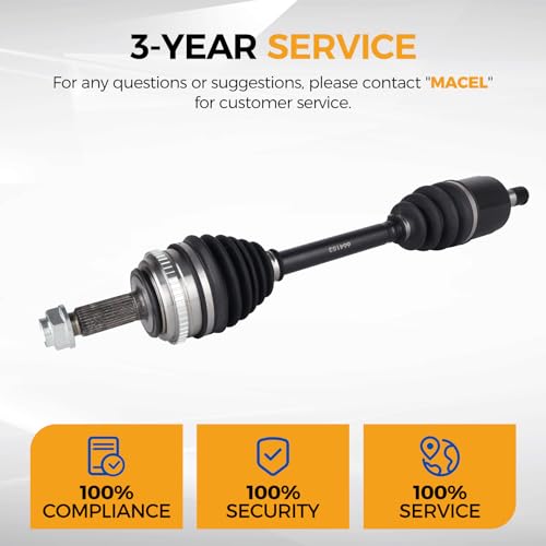 PAROD 664153 CV Axle Assembly Fit for 1998 1999 2000 2001 2002 Honda Accord 2.3L L4 - Front Right Passenger Side