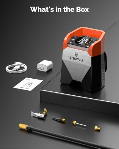 ETENWOLF Zephyr S5 Heavy-Duty Tire Inflator Portable Air Compressor