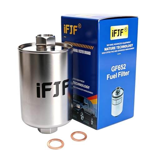 iFJF GF652 Inline Fuel Filter Replacement for Chevy GMC Silverado 1500