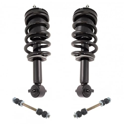 TRQ Front Suspension Kit Shock & Spring Strut Assembly Sway Bar Stabilizer - style: SCA30507