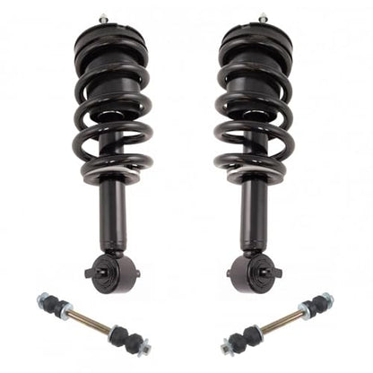 TRQ Front Suspension Kit Shock & Spring Strut Assembly Sway Bar Stabilizer - style: SCA30507