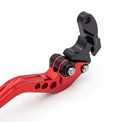 Krace Motor Clutch Brake Levers Set For GROM/MSX125 2014 2015 2016 2017 2018 2019 2020,CB300R 2019,CBR500R/CB500F/X 2013-2018, CBR300R/CB300F/FA 2014-2017, CBR250R 2011-2013,CB300R 2019 - color: Red