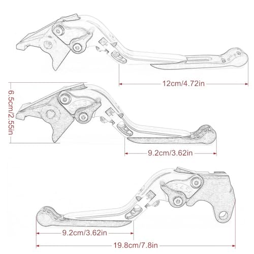 for MT07 MT 07 FZ07 2014-2021 Brake Clutch Levers Motorcycle Accessories CNC Handlebar Adjustable Folding Extendable Silver - color: Silver