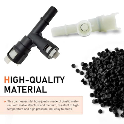 WZP 2PCS Car Heater Hose Connector, Three-way Plastic Cooling Water Pipe Joint, Compatible with Select GMC Yukon Sierra Chevy Tahoe Suburban Cadillac Escalade, OEM 15055343 15055342 (Black & White)