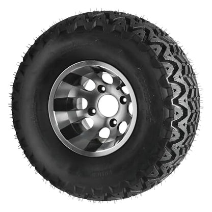 23x11-10 ATV Tire & Wheel – 10" Aluminum Alloy Rim with Knobby Lug Tread for UTV, Go Kart, Golf Cart, Utility Off-Road Vehicle, Lawn Mower, Single Tire Combo - color: 1pack 23x11-10