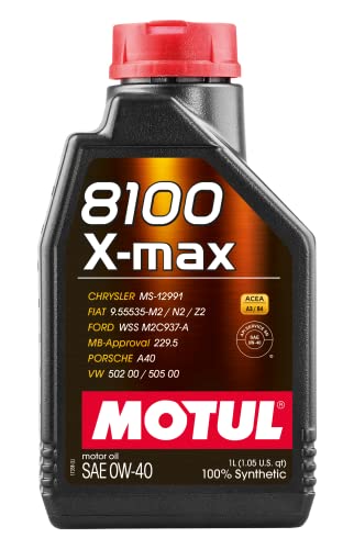 Motul 104533 8100 X-Max 0W40 Synthetic Engine Oil - 5 Liter (1L) - size: 1L