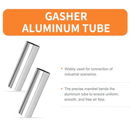 GASHER 2Pcs Straight Aluminum Alloy Tube Intercooler Pipe Air Intake Tube 4"OD Length 12"(300MM) - color: straight, size: 4"OD (2 PCS) 12"