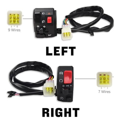 7/8" 22mm Motorcycle Handlebar Control Switches Left Right Vintage