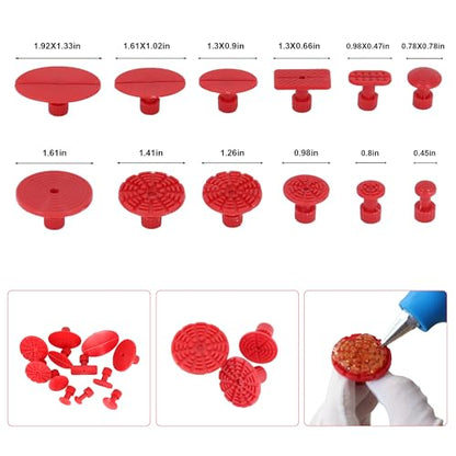 Dent Puller Tabs,132PCS Car Body Dent Removal Pulling Tabs,Paintless Repair Tool,Glue Tabs for Automobile Dent Repair Hail Damage Removal Tools - style: 132PCS