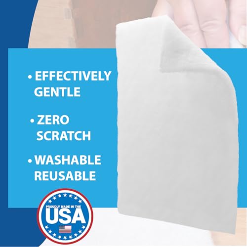 10 Pack of 6 X 9 White Non Scratch Non-Woven Pads for Buffing Cleaning - color: White, size: 6" x 9"