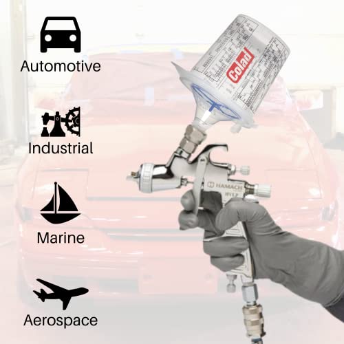 Colad Snap Lid System Automotive Spray Paint Application Kit Including Mixing Cup and Lid with Built in Paint Filter 700 ml (130 Micron Strainer)
