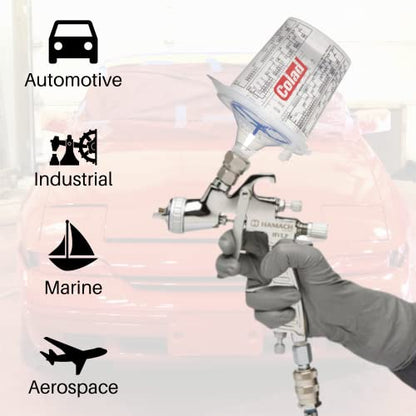 Colad Snap Lid System Automotive Spray Paint Application Kit Including Mixing Cup and Lid with Built in Paint Filter 700 ml (130 Micron Strainer)