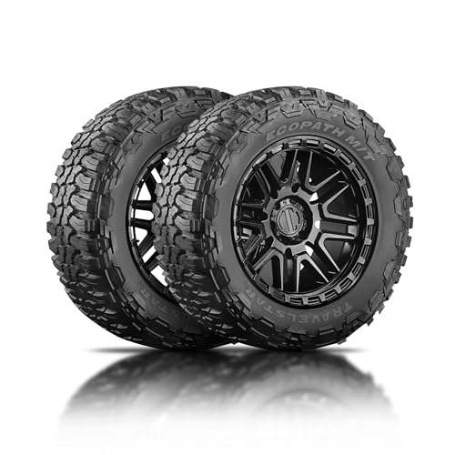 Set of 2 (Two) Travelstar Ecopath M/T 33X12.50R20 12 Ply Mud Terrain Tire - size: 33×12.50R20LT 12 Ply