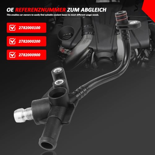 2782000100 3-Piece Turbo Coolant Line Kit for Mercedes-Benz - size: 3PCS Coolant Hose