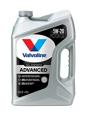 Valvoline Advanced Full Synthetic SAE 5W-20 Motor Oil 5 QT, Case of 3 (Pack of 2) - size: 5 QT, Pack of 6, style: Advanced Protection