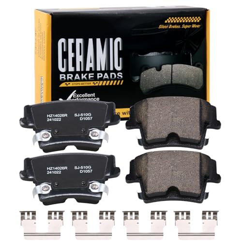 D1057 Rear Ceramic Brake Pads Kit Fit For Chrysler 300 2005-2020, For Dodge Avenger 2014, For Magnum 2005-2008, For Charger 2006-2020, Challenger 2009-2018, 2020 - style: HZ1057