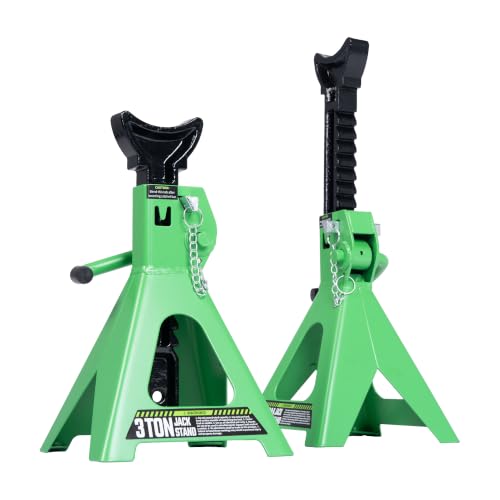 3 Ton Heavy Duty Jack Stands with Double Locking, Vehicle Support Stands for Cars, Automotive Stands with Wide Base, 1 Pair