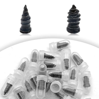 40Pcs Tire Repair Rubber Nails Spiral Plugs Kit - size: 40Pcs