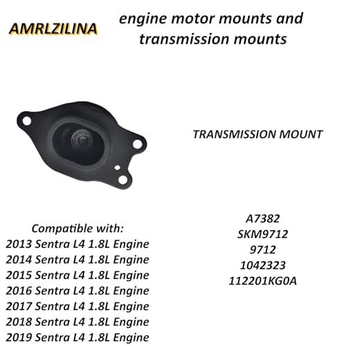 Engine Motor Transmission Mount Kit for Nissan Sentra 2013-2019 - size: 2013-2019 Nissan Sentra