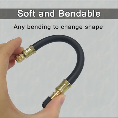 4PCS Valve Stem Extension, 8.25 Inch Flexible Schrader Valve Stem Extenders - color: Black3