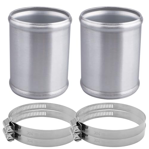 AC PERFORMANCE OD 3" Aluminum Tube Hose Joiner 2PCS with Clamps - size: 3" (76mm) - 2PCS