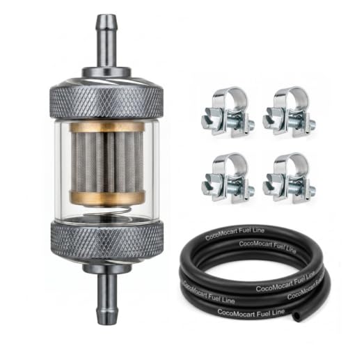 1/4" Universal Fuel Filter Clear View 8mm Inline Replacement - color: 8mm-1/4"-1 PCS