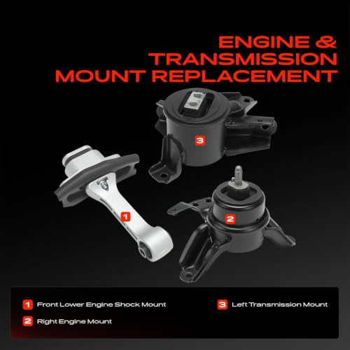 A-Premium Engine Motor and Transmission Mount Kit, with Torque Strut Mount
