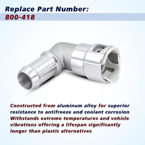 800-418HP Heater Hose Connector 3/4 x 3/4 Fits 2012-2018 Ford Focus,2013-2020 Fusion,2002-2005 Chevy Blazer,2002-2006 Trailblazer,2011-2020 Dodge Grand Caravan, 2007-2009 Ram 2500/3500/4500/5550 - size: 800-418