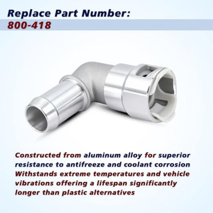 800-418HP Heater Hose Connector 3/4 x 3/4 Fits 2012-2018 Ford Focus,2013-2020 Fusion,2002-2005 Chevy Blazer,2002-2006 Trailblazer,2011-2020 Dodge Grand Caravan, 2007-2009 Ram 2500/3500/4500/5550 - size: 800-418