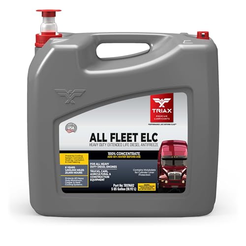 Triax All Fleet HD ELC NOAT, Coolant & Antifreeze, Diesel Extreme HD 1 Million Mile, 8 Year, 20,000 HRS, CAT EC-1, Concentrate (5 Gallon) - size: 5 Gallon