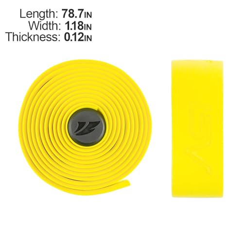 BV EVA Road Bike Handlebar Tapes, Bicycle Bar Tape, Cycling Handle Wraps – 2 Rolls - color: Yellow