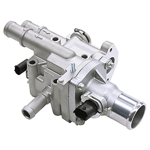 FOKES Engine Coolant Thermostat Housing Assembly Compatible with Chevy Cruze, Limited, Trax, Sonic 1.8L & 1.6L - Replaces 25192228, 55564890, 15-81816, 902-033, 55579951 - Full Aluminum - size: 25192228