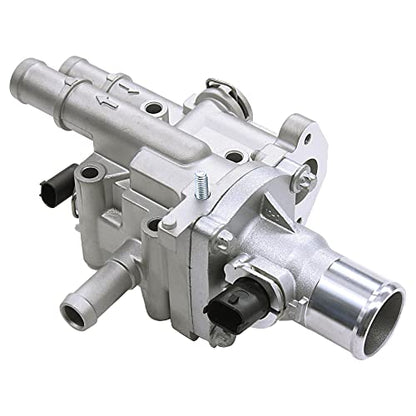 FOKES Engine Coolant Thermostat Housing Assembly Compatible with Chevy Cruze, Limited, Trax, Sonic 1.8L & 1.6L - Replaces 25192228, 55564890, 15-81816, 902-033, 55579951 - Full Aluminum - size: 25192228