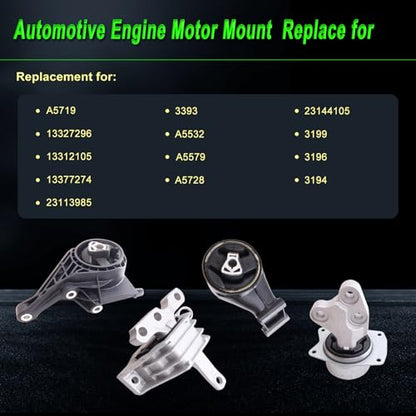 Motor Mount Set Compatible with Impala 2014-2016 2.5L - size: 2014-2016 CHEVROLET IMPALA 2.5L