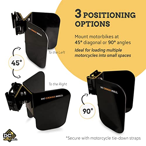 DC Cargo Mall 2-Pack, Motorcycle E-Track Wheel Chock, Black – E-Track Wheel Chock for Dirt Bikes – Supports Tires up to 6” Wide – E-Track Accessories - size: 2-pack