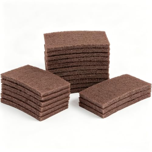 Premium Maroon General Purpose Scuff Pads, Pack of 10 6" x 9" Automotive Scotch Brite Pads for Scuffing, Scouring, Sanding, for Surface Preparation Automotive Car Auto Body Restoration Woodworking