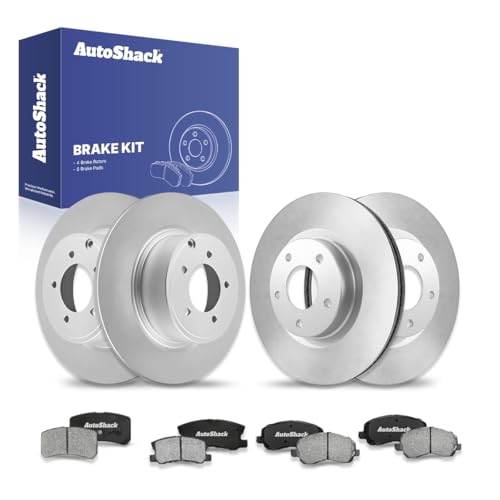 AutoShack Front & Rear Brake Rotors & Ceramic Pads for Jeep Patriot 2017 - style: Brake Rotor & Pad