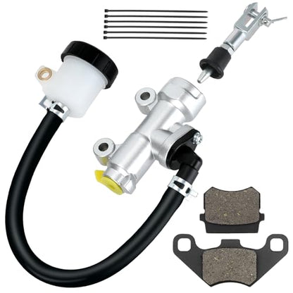 KT196 Brake Master Cylinder Compatible with Coleman KT196 Go Kart - color: silver
