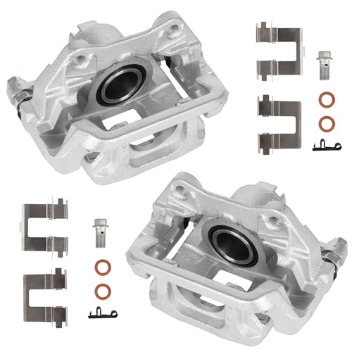 KUSATEC 19B6447 19B6446 Rear Disc Brake Caliper with Bracket fit for Honda Odyssey 2011-2017; Both Left and Right side