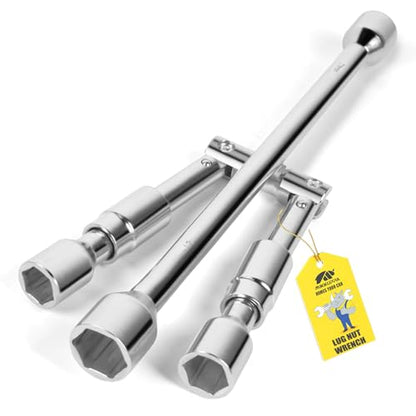MIKKUPPA 4 Way Folding Lug Wrench, 4 Way Sliding Wheel Lug Nut Wrench