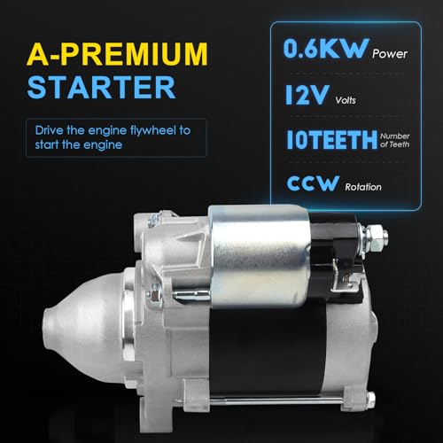 New Starter Compatible with Honda GX630, GX630H, GX630R, GX630RH, GX660, GX660R, GX660RH, GX690, V-Twin Engine 2007-2013 2280009480, 31200Z0A003, 31200Z6L003, DDWDN, 428000-6410, SND0728 - color: 2280009480