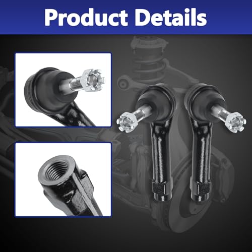 Front Inner Outer Steering Tie Rod End Kit Fit For 1999-2006 Chevy Silverado Tahoe Suburban 1500 2500, GMC Sierra Yukon, Cadillac Escalade, ES3488 ES3493T