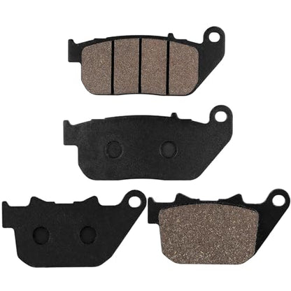 Front and Rear Brake Pads for Harley Davidson Sportster 1200 XL1200C Custom 2004-2013 /Sportster 883 SuperLow Custom/ XL1200L Sportster Low 2007 2008 2009 2010 2011