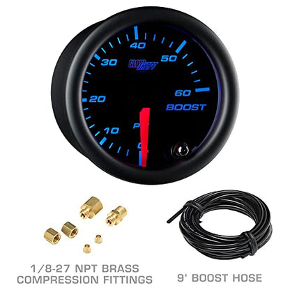 GlowShift Tinted 7 Color 3-Gauge Diesel Truck Set, 2-1/16" 52mm