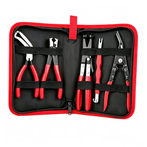 5PCS Automotive Electrical Disconnect Pliers Kit with Leather Storage Case