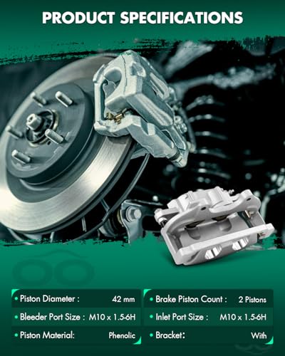 SCITOO Front Brake Calipers With Bracket 18B5017 18B5016 - size: Front[18B5017 & 18B5016]