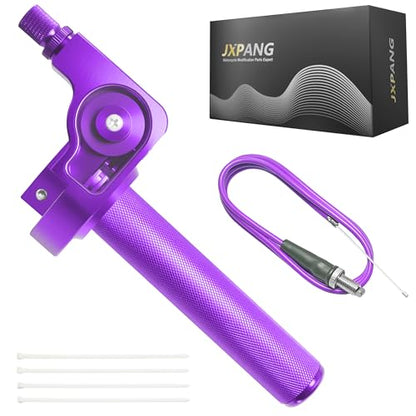 Universal CNC Quick Twist Throttle Kit with Cable for 7/8" Bars - Fits CRF50 70 110 125 230 250, KLX, XR, Pit & Dirt Bike, ATV, Mini Bike (CT200U) (Style -B, Purple) - color: Purple, style: Style -B