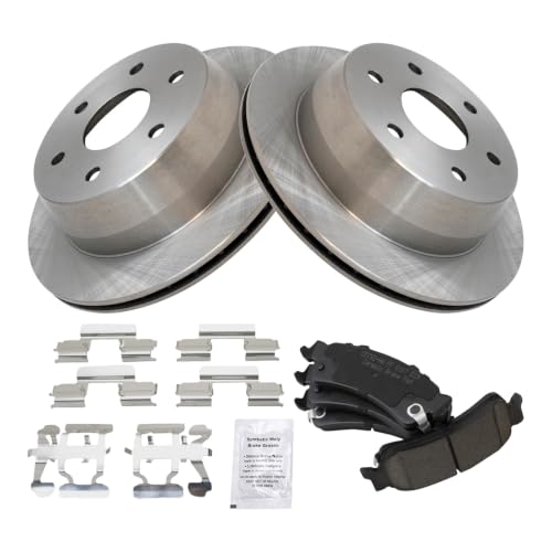 TRQ Rear Ceramic Brake Pad & Rotor Kit - style: BKA11192