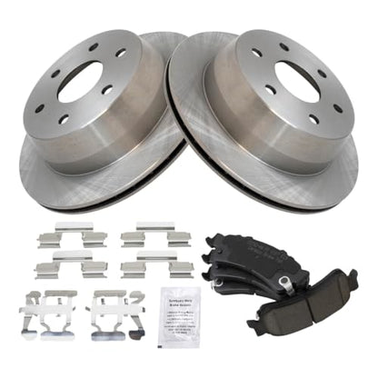 TRQ Rear Ceramic Brake Pad & Rotor Kit - style: BKA11192